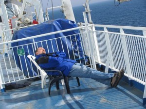 schlafen auf dem Sonnendeck